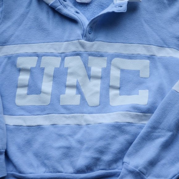 vintage 80s nutmeg mills collared unc tarheels pullover sweatshirt - Picture 3 of 4